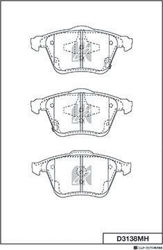 Тормозные колодки MK Kashiyama. Артикул D3138MH