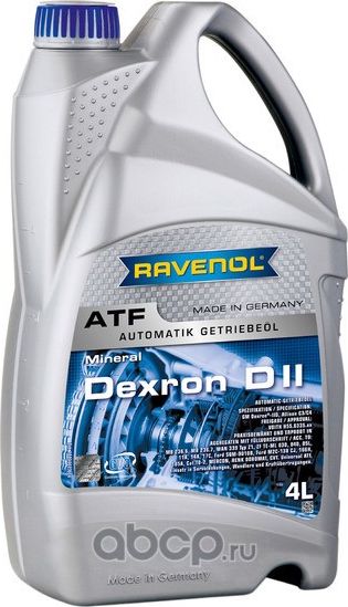 RAVENOL ATF Dexron DII Масло трансмиссионное минеральное. 4L. Артикул 1213102004