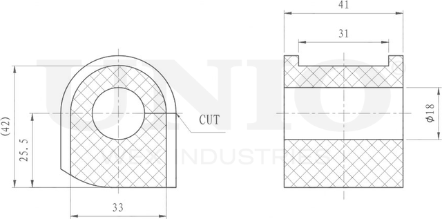 Втулка стабилизатора (Unio). Артикул RMP-10070