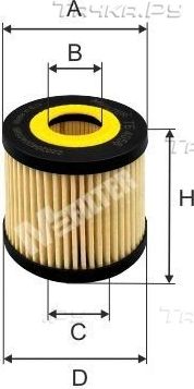 Масляный фильтр MFilter для Toyota Yaris II 2005-2012. Артикул TE 4056