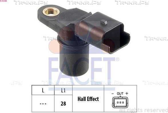 Датчик положения распредвала Facet Made in Italy - OE Equivalent для Nissan Cabstar F24M, F24W 2006-2013. Артикул 9.0348