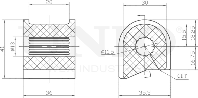 Втулка стабилизатора (Unio). Артикул RMP-10134