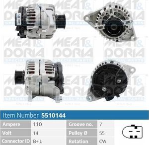 Генератор Meat & Doria для УАЗ Patriot I 2006-2025. Артикул 5510144