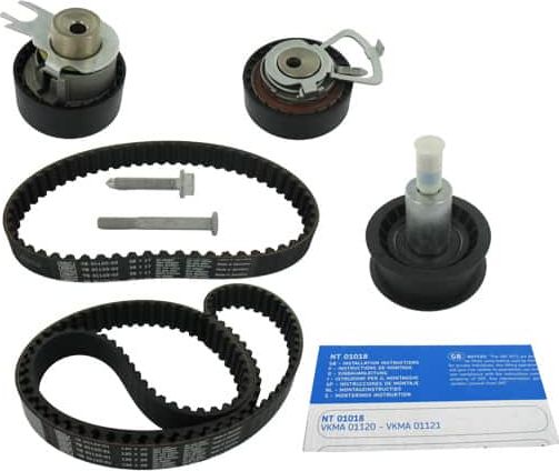 Ремень ГРМ с роликами (комплект) SKF для Skoda Fabia II 2007-2014. Артикул VKMA 01122