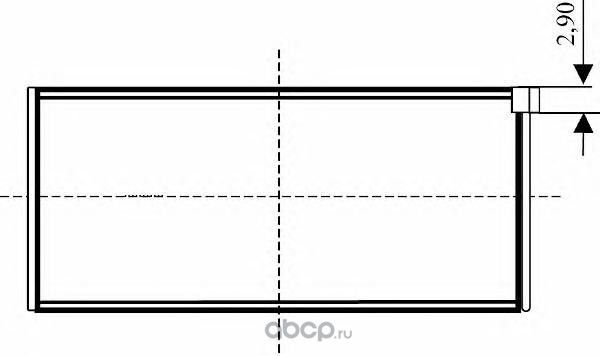 Вкладыши двигателя комплект на 4 цилиндра (AE). Артикул AEB5010STD