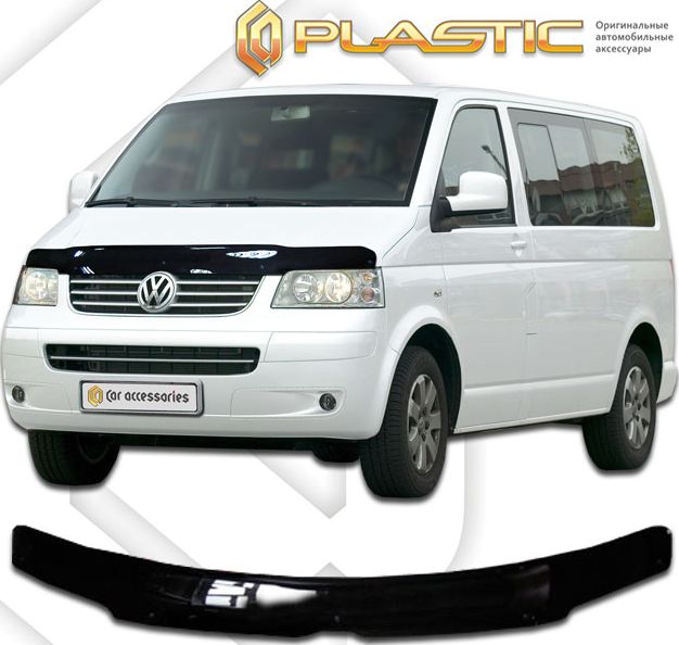 Дефлектор СА Пластик для капота (Classic черный) Volkswagen Multivan T5 2003-2009. Артикул 2010010104030