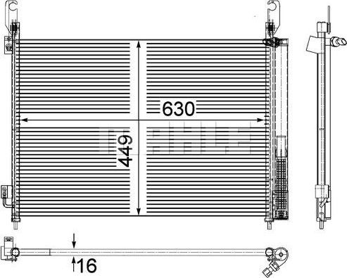 Радиатор кондиционера (конденсатор) Mahle Premium. Артикул AC 588 000P