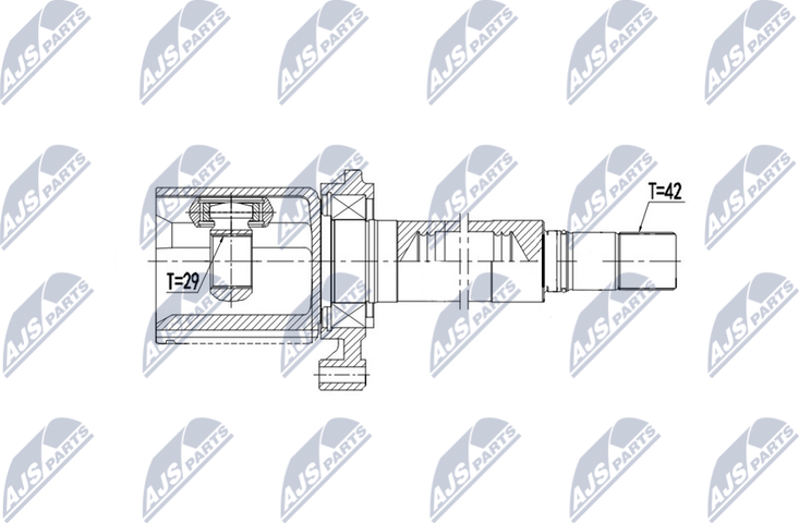 Шрус внутренний (граната) NTY. Артикул NPW-VW-092