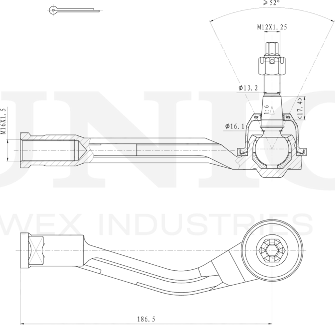 Наконечник рулевой тяги (Unio). Артикул SSP-10183