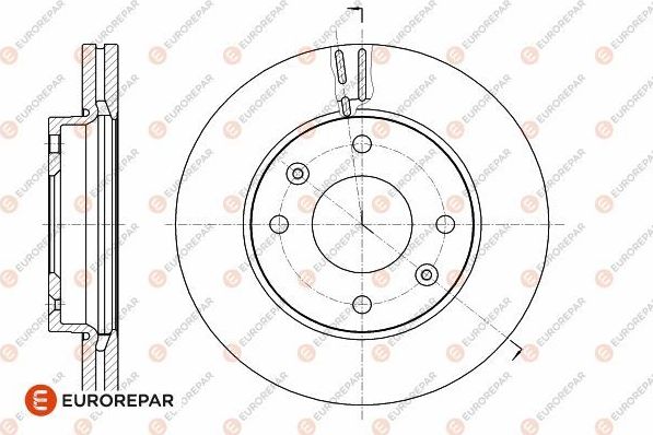 Тормозной диск Eurorepar. Артикул 1642779280