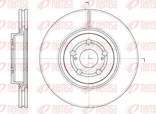 Тормозной диск Remsa. Артикул 61092.10