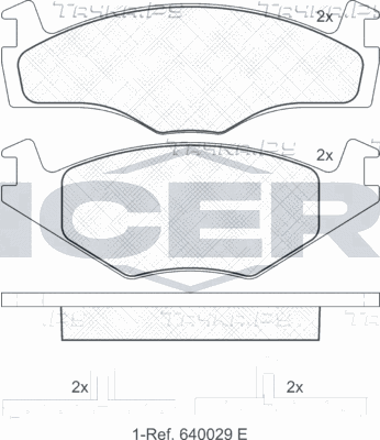 Тормозные колодки Icer передние для SEAT Ibiza II 1993-2002. Артикул 181048