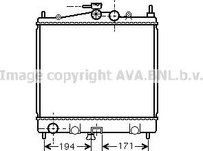 Радиатор охлаждения двигателя AVA. Артикул DNA2247