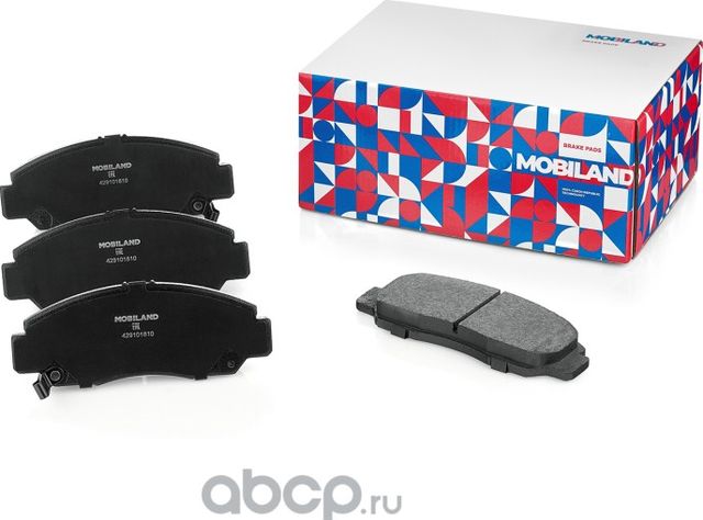 Колодки тормозные дисковые передние (4 шт.) с п/шум. пласт. HONDA CIVIC VII Hatc (Mobiland). Артикул 429101810