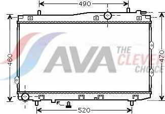 Радиатор охлаждения двигателя AVA ** CLEVER FIT **. Артикул KA2086