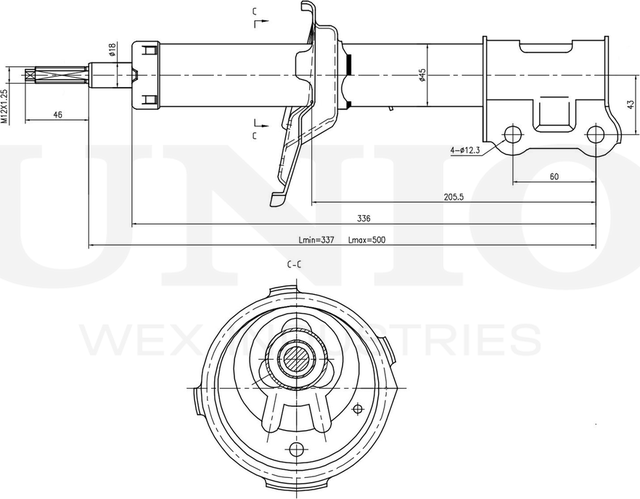 Амортизатор подвески (Unio). Артикул SAB-10177
