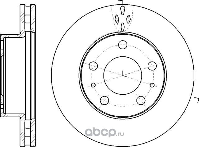 Диск тормозной вентилируемый (G-Brake). Артикул GR20732