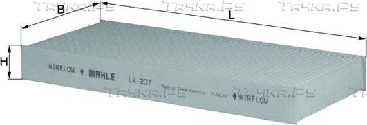 Салонный фильтр Mahle. Артикул LA 237