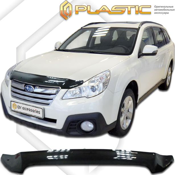 Дефлектор СА Пластик для капота (Classic черный) для Subaru Outback IV 2011-2014. Артикул 2010010112653