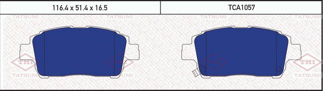 Колодки тормозные TOYOTA YARIS 99- перед. (Tatsumi). Артикул TCA1057
