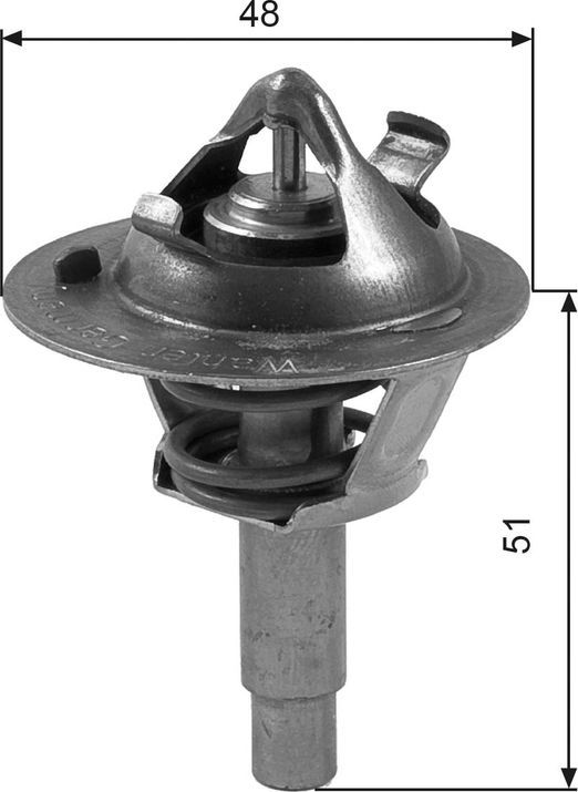 Термостат Gates для Mercedes-Benz Sprinter 906 2008-2026. Артикул TH38490G1