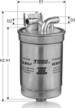 Топливный фильтр Tecneco Filters. Артикул GS8916F