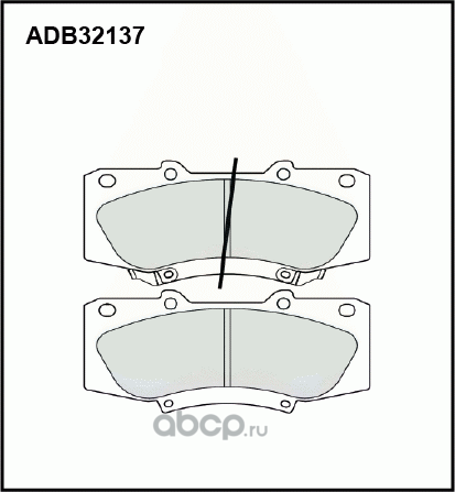 Колодки тормозные дисковые | перед | (Allied Nippon). Артикул ADB32137
