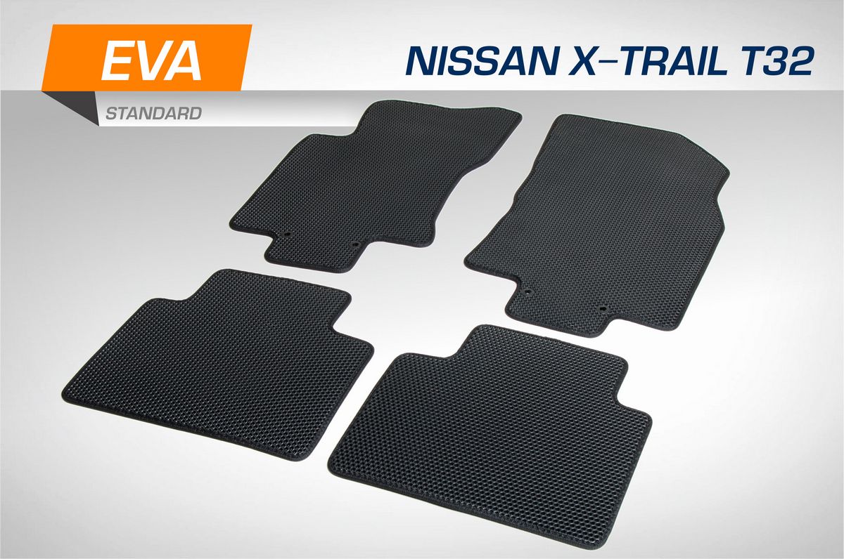 Коврики AutoFlex в салон автомобиля EVA (ЭВА, ЕВА) Standart для Nissan X-Trail T32 2015-2018 2018-2026. Артикул 6410201