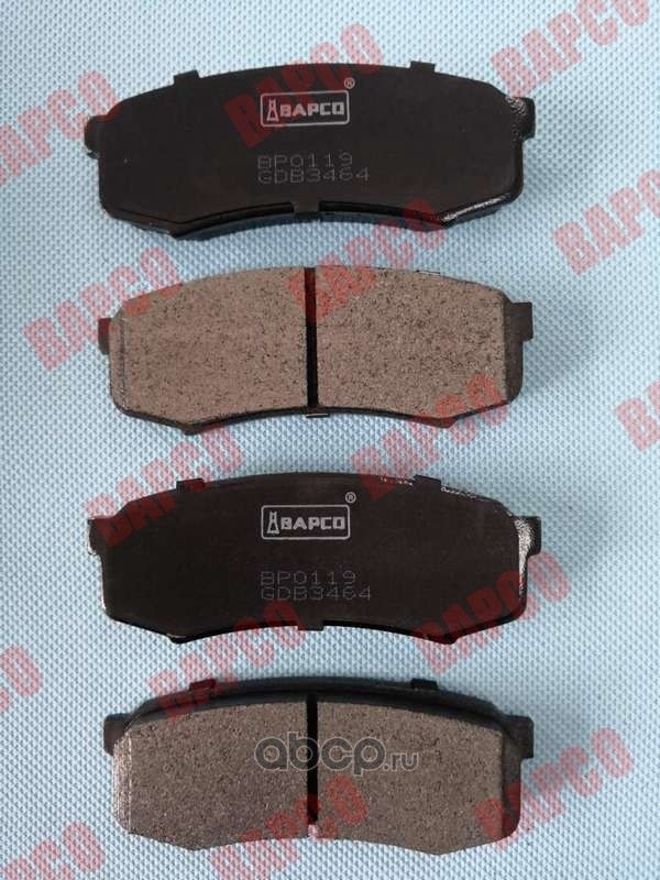 Колодки тормозные дисковые зад. LEXUS GX(URJ15) 09-, MITSUBISHI PAJER (Bapco) Bapco. Артикул BP0119