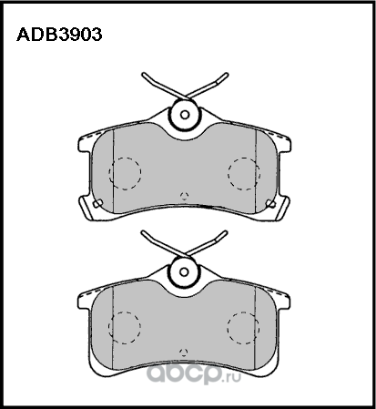 Колодки тормозные (Allied Nippon). Артикул ADB3903