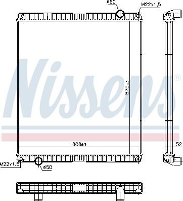 Радиатор охлаждения двигателя Nissens. Артикул 65483