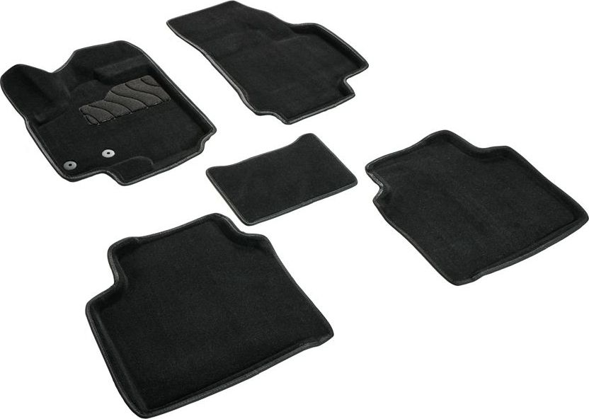 Коврики Seintex 3D ворсовые для салона JAC JS6 2022-2026 ЧЕРНЫЕ. Артикул 98850