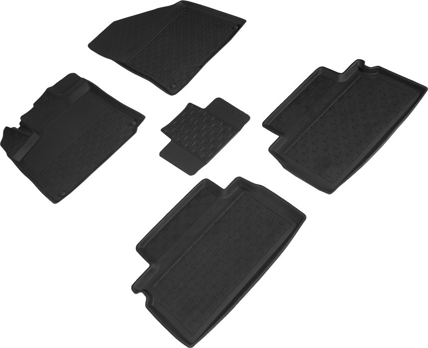 Коврики резиновые Seintex с высоким бортиком для салона Geely Coolray (SX-10) АКПП 2020-2026. Артикул 98040