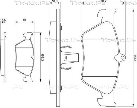 Тормозные колодки Bosch. Артикул 0 986 461 129