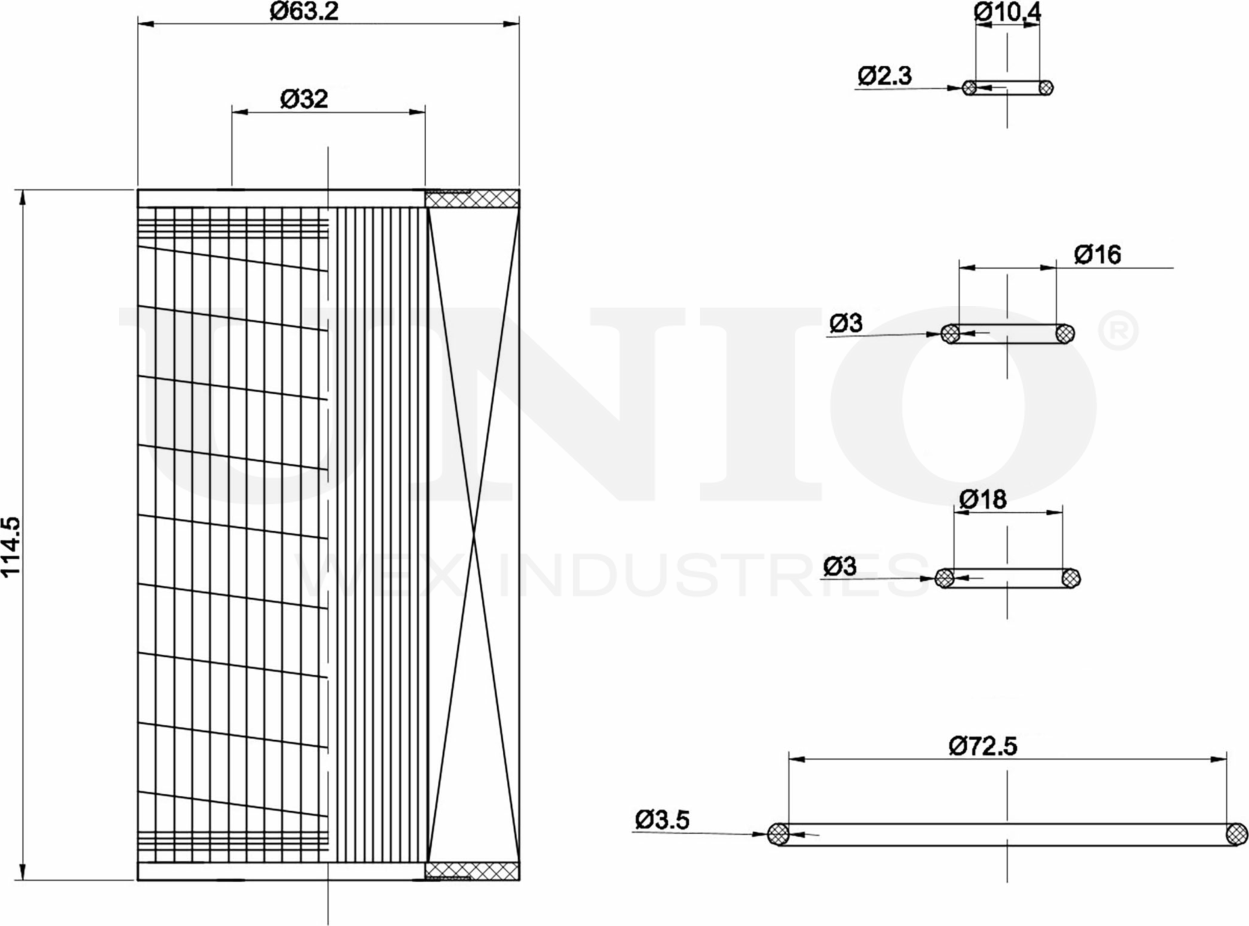 Фильтр масляный (Unio). Артикул FLT-20055