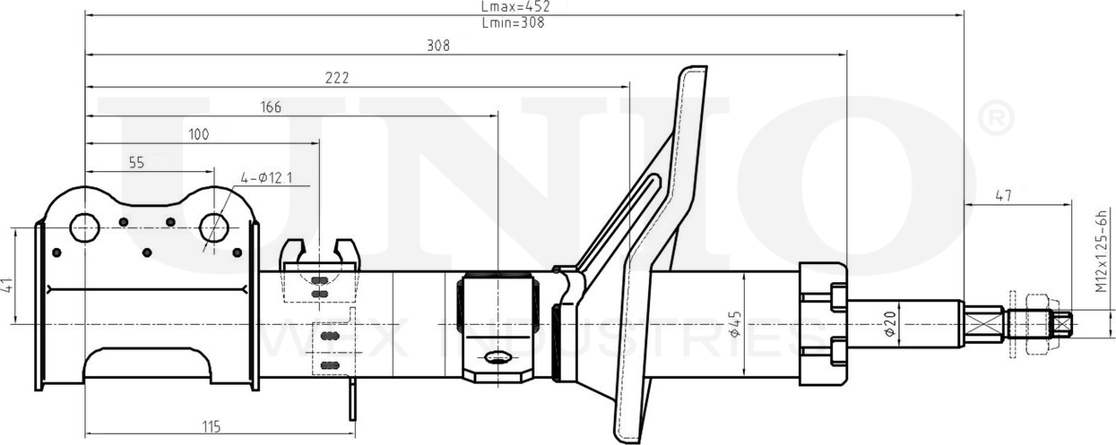Амортизатор подвески (Unio). Артикул SAB-10137