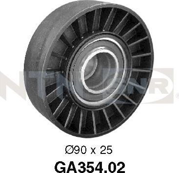 Направляющий (ведущий) ролик приводного поликлинового ремня NTN / SNR для Audi S2 I 1993-1993. Артикул GA354.02