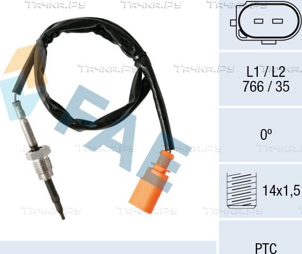 Датчик температуры выхлопных газов FAE. Артикул 68003