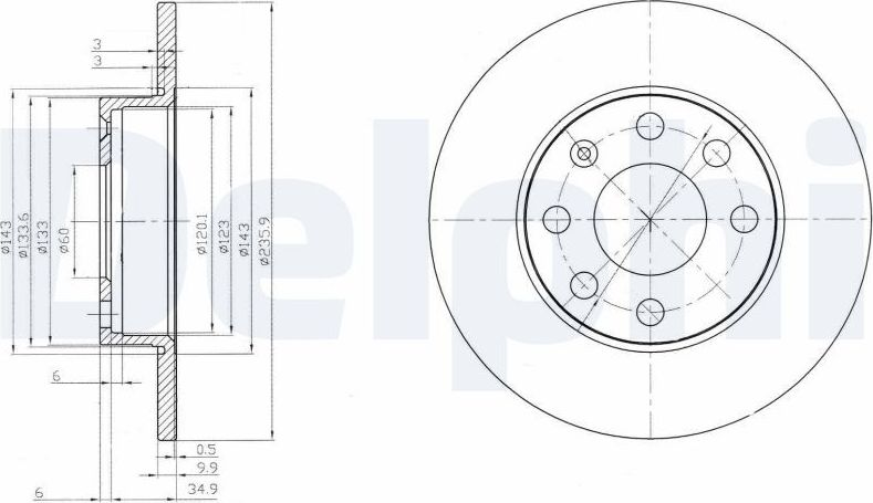 Тормозной диск Delphi. Артикул BG2149