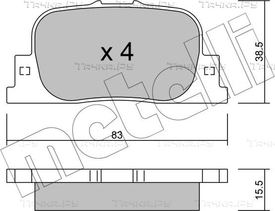 Тормозные колодки Metelli. Артикул 22-0752-0
