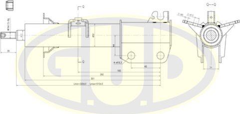 Амортизатор G.U.D. передний для Renault Laguna I 1993-2001. Артикул GSA634802