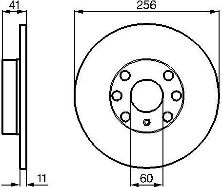 Тормозной диск Bosch передний для Opel Astra G 1998-2003. Артикул 0 986 478 880