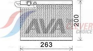 Испаритель кондиционера AVA (алюминий) для Citroen C4 I 2004-2011. Артикул PEV351