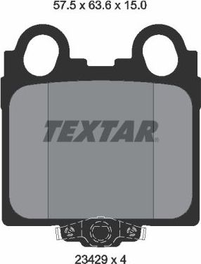 Тормозные колодки Textar. Артикул 2342901