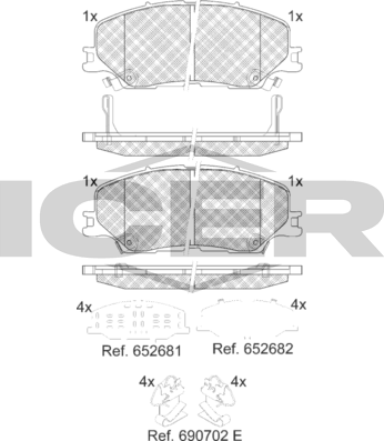 Тормозные колодки Icer. Артикул 142491