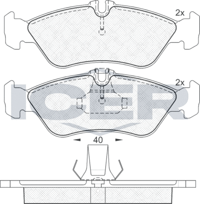Тормозные колодки Icer. Артикул 141103-046