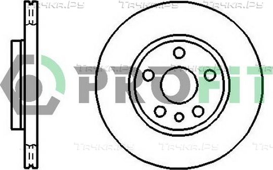 Тормозной диск Profit передний для Fiat Ulysse I 1994-2002. Артикул 5010-0842