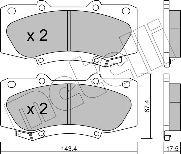 Тормозные колодки Metelli. Артикул 22-0937-0