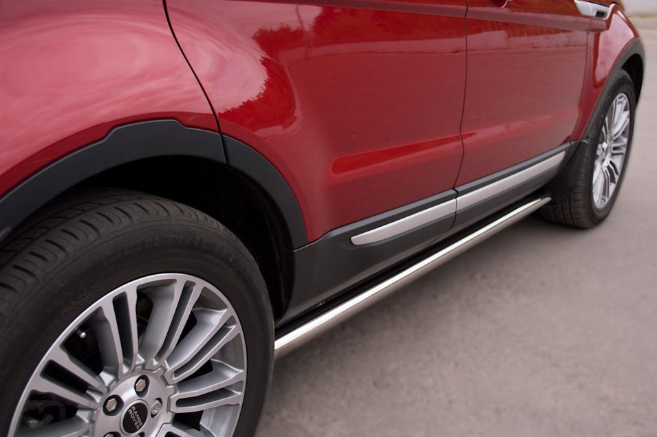 Защита порогов RusStal труба d63 (вариант 3) для Land Rover Range Rover Evoque I Prestige, Pure 2011-2018. Артикул REPT-0008043
