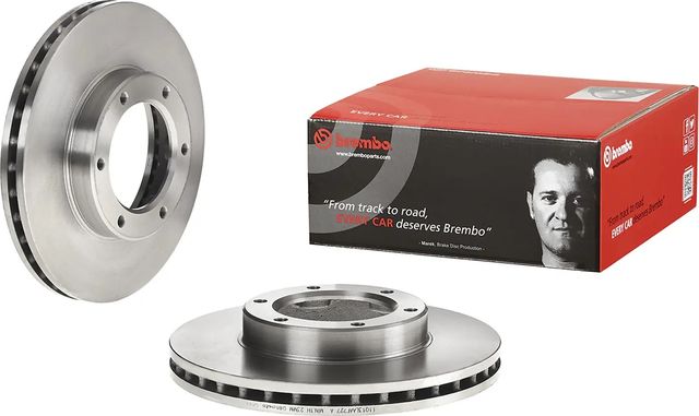 Тормозной диск Brembo передний для Toyota Dyna U100, 200 / Y100 1995-2001. Артикул 09.6844.10